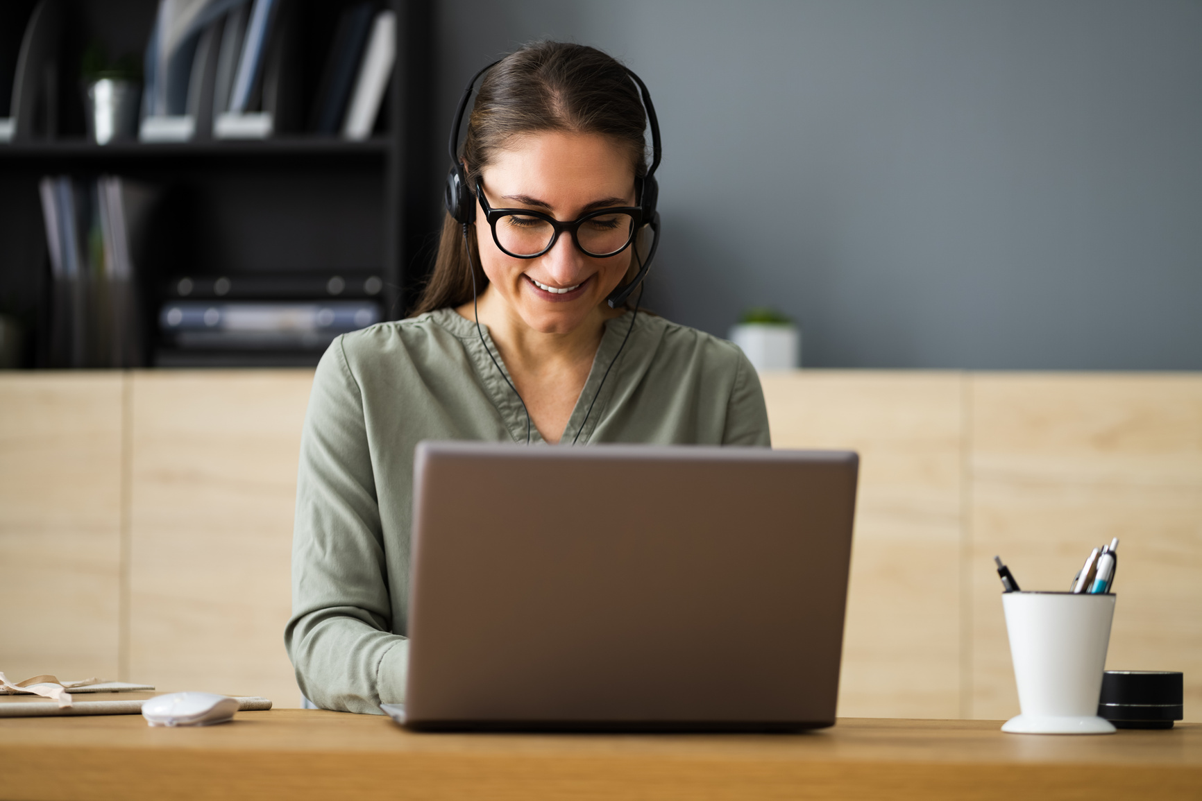 Virtual Personal Assistant Woman Making Video Call